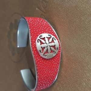 Rustic Cuff Red Stingray Cuff
